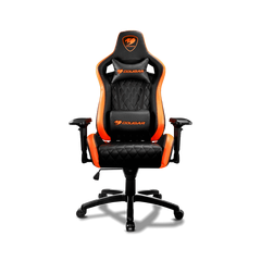 Кресло компьютерное игровое Cougar ARMOR S Black-Orange [3MGC2NXB.0001], Материал обивки: Экокожа, Цвет: Черный/оранжевый, фото 