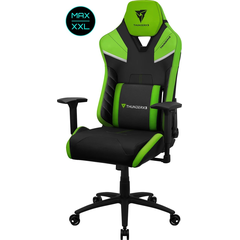 Кресло компьютерное игровое ThunderX3 TC5  MAX Neon Green, Материал обивки: Экокожа, Цвет: Черный/зеленый, фото 