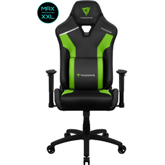 Кресло компьютерное игровое ThunderX3 TC3  MAX Neon Green, Материал обивки: Экокожа, Цвет: Черный/зеленый, фото 