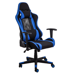 Кресло поворотное OPTIMUS, ткань/сетка, черный+синий, фото 