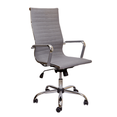 Кресло поворотное ELEGANCE CHROME, ткань (серый), фото 