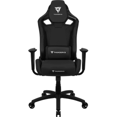 Кресло компьютерное игровое ThunderX3 XC3 All Black, Материал обивки: Экокожа, Цвет: Черный, фото 