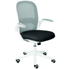 Кресло поворотное SCALLY, WHITE, cветло-серый/черный, фото 