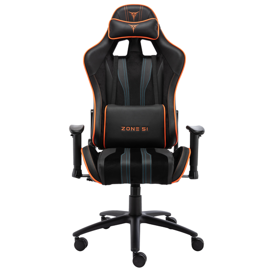 Кресло компьютерное игровое ZONE 51 GRAVITY Black-Orange, Материал обивки: Экокожа, Цвет: Черный/оранжевый, фото , изображение 2