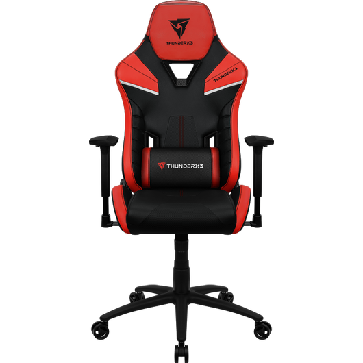 Кресло компьютерное игровое ThunderX3 TC5 Ember Red, Материал обивки: Экокожа, Цвет: Черный/красный, фото , изображение 3
