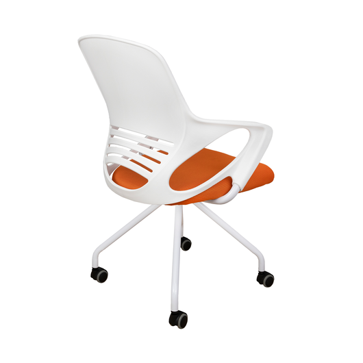Кресло поворотное INDIGO, ткань-сетка, оранжевый, фото , изображение 4