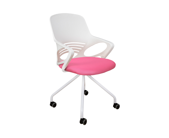 Кресло поворотное INDIGO, ткань-сетка, розовый, фото 